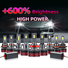 H11 Canbus LED Headlight Bulbs 9005/HB3 9006/HB4 H1 H4 H7 H13 9004 9007 6500K Wh