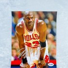 NO RESERVE Michael Jordan Signed 8x10 Photo Bulls Jersey White PSA DNA  — photo 3