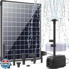 POPOSOAP 25W Solar Water Pump, Solar Water Fountain with Flow Adjustable, Pon
