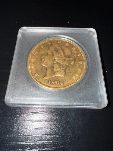 1904 GOLD $20 DOLLAR LIBERTY HEAD DOUBLE EAGLE COIN