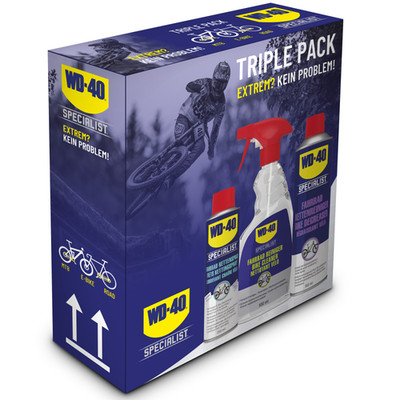 WD-40 Bike Fahrradpflegeset Kettenspray Allwetter & Reinigerl & Kettenreiniger