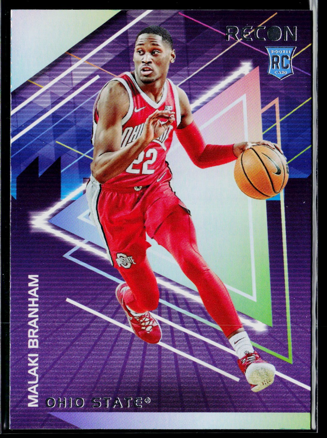 Malaki Branham 2022 Panini Chronicles Draft Picks #18 Recon Rookie Ohio State RC