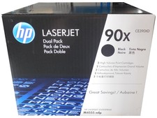 HP CE390XD CE390X 90X Hewlett Packard Black Toner Cartridges Dual Pack