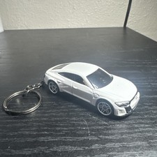 Audi RS E-tron GT White Keychain 1:64 Diecast Hot Wheels Matchbox Gift