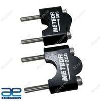 Lenker Riser Schwarz Kompatibel Mit Royal Enfield Super Meteor 650 @Uk