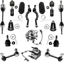 16pc 4WD Front Wheel Hub CV Axle Suspension Kit for 2004-2007 Trailblazer Envoy