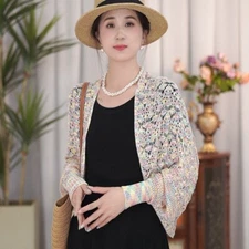 Women Knit Hollow Out Cape Cardigan Shrug Bolero Shawl Cropped Top Sexy Elegant