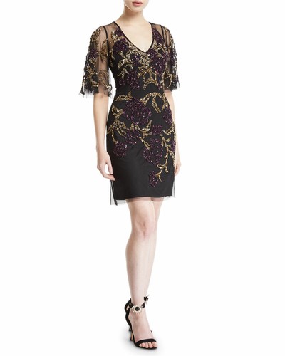 New $395 Aidan Mattox Women'S Black 