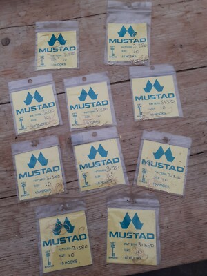 Mustad Spaten Endhaken vergoldet Größe 10