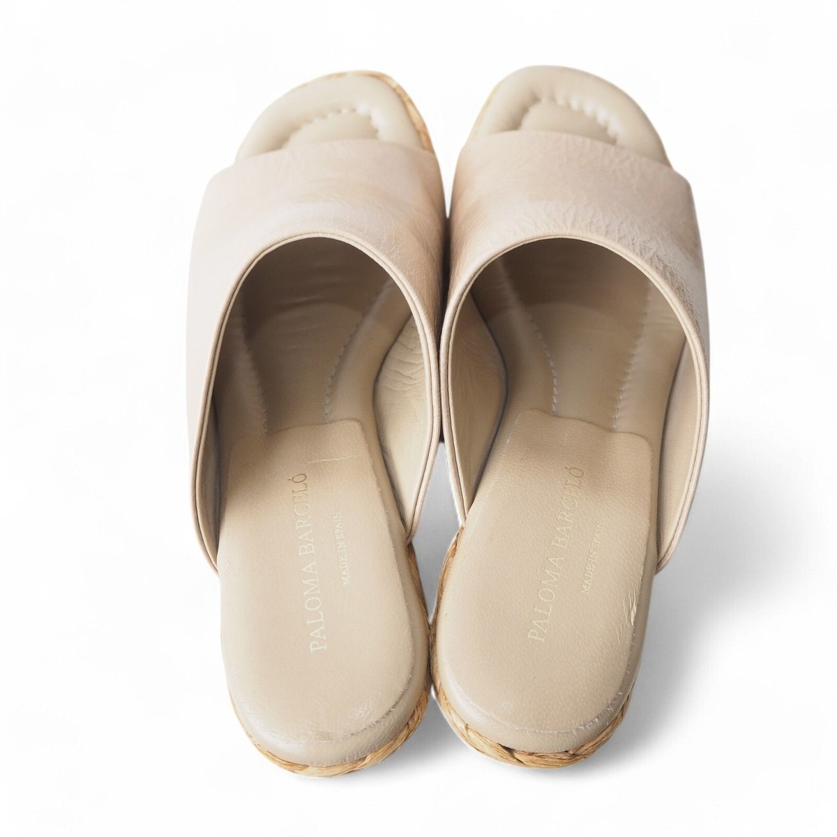 Paloma Barcelo Lipo Leather Espadrille Wedge Sandals Silvia