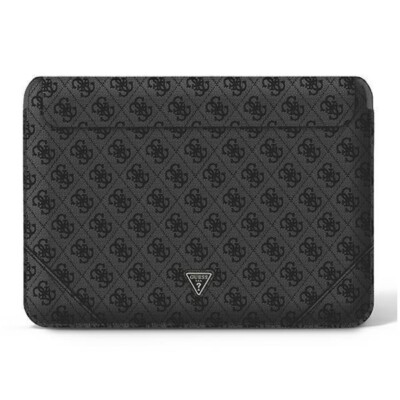 Guess Sleeve Luxus Laptop Tache bis 16'' grau-schwarz mit Triangle Logo