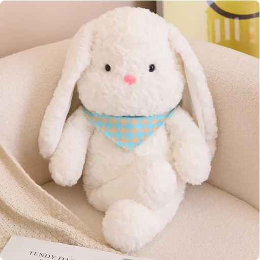 60cm Soft Plush Baby Doll Stuffed Toy Kawaii White Rabbit Cuddly Pillow Room