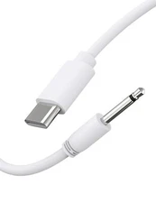 USB Type C DC Charging Cable 2.5mm Charger Cord 2.6ft White Massager Use
