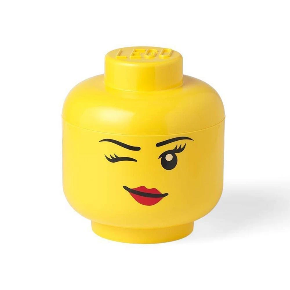 LEGO LARGE STORAGE HEAD GIRL WINKING FACE FOR BRICKS TOYS KIDS eBay