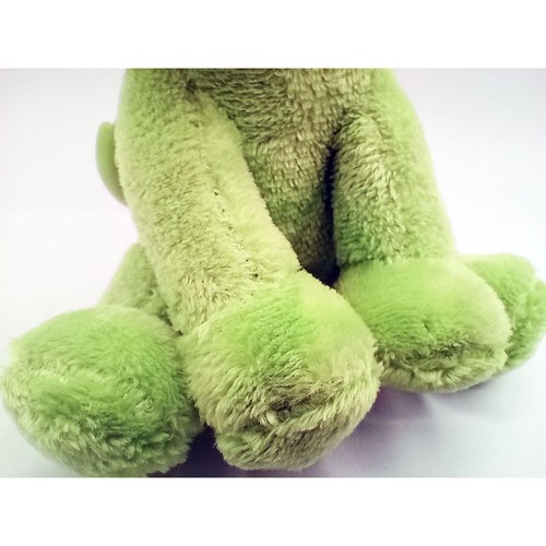 Green Froggy Friends Keychain Toy Soft Frog Plush Blue Eyes Long Lashes 5 Inches - Picture 4 of 15