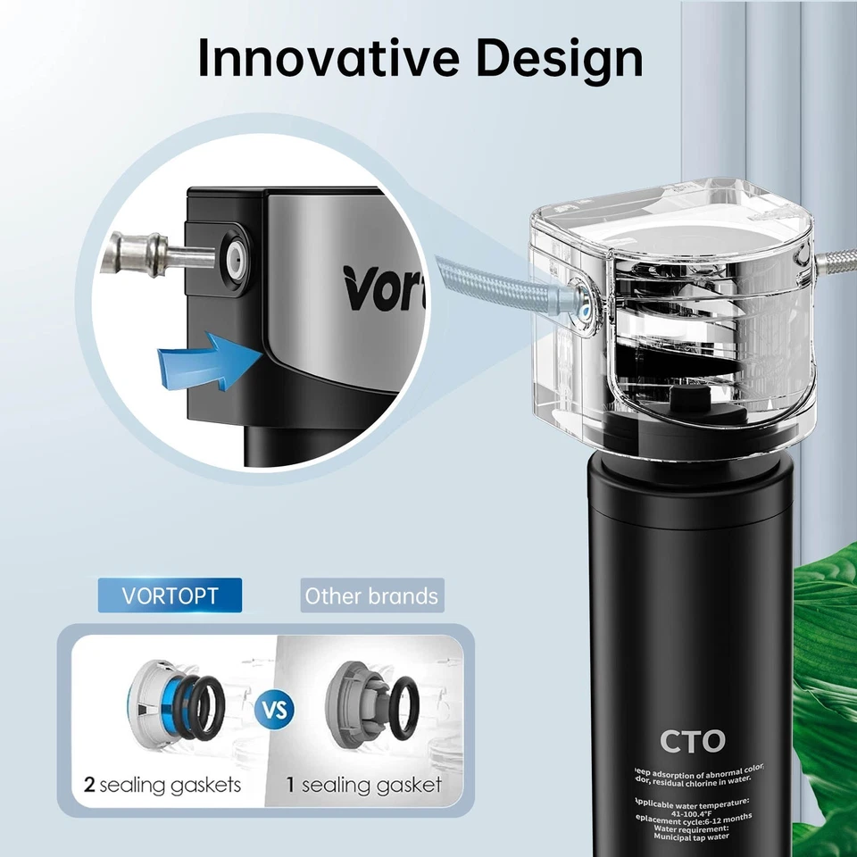 Vortopt Under Sink Water Filter System – Removes PFAS, Microplastics & Chlorine - Image 4 of 4