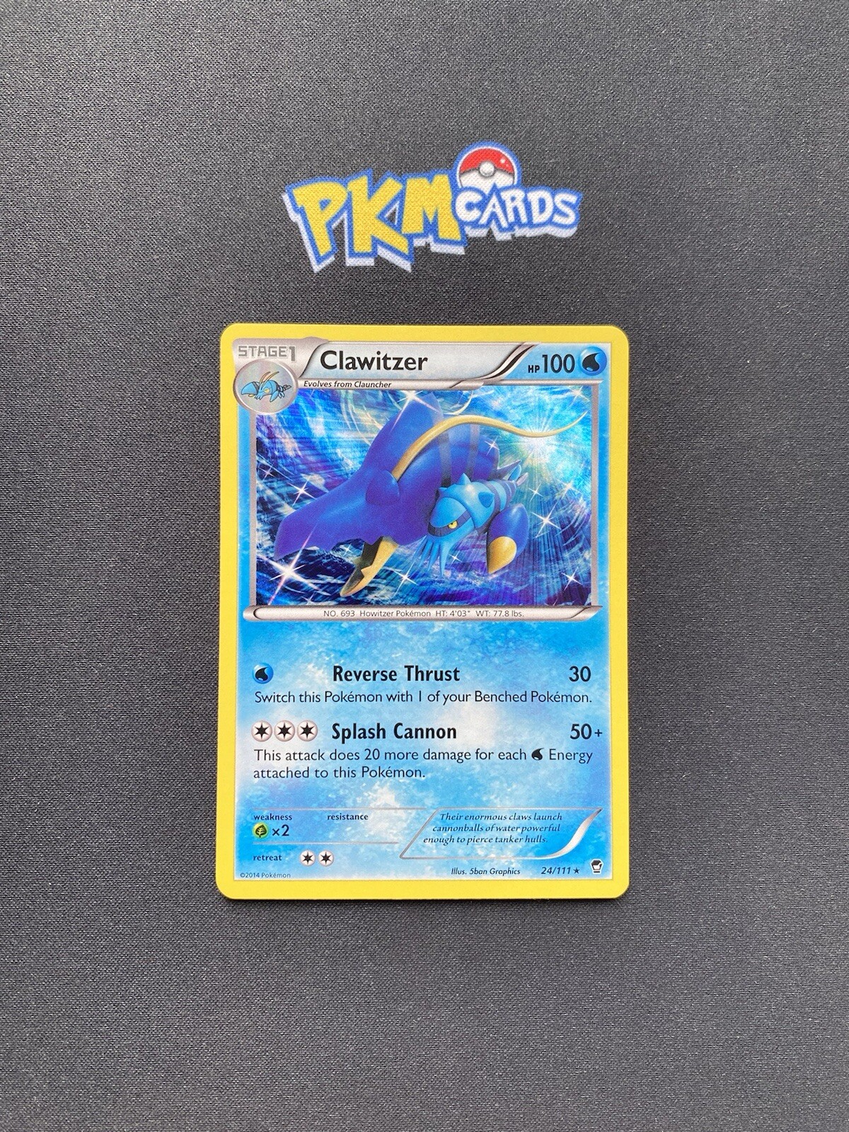 Pokémon TCG Clawitzer Furious Fists 24/111 Holo Rare LP.