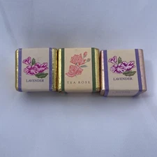 Ben Rickert English Bath Cubes Set of 3 New Old Stock Sealed Lavender Tea Rose