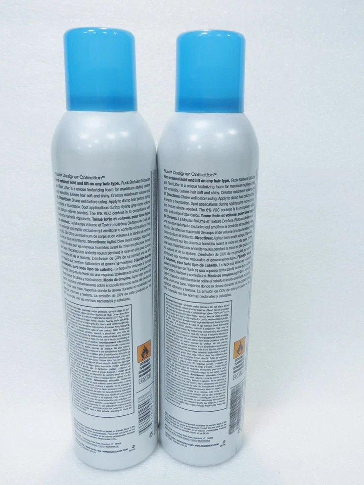 ТЕКСТУРИРУЮЩИЙ КРЕМ RUSK BLOFOAM И ПОДЪЕМНИК КОРНЕЙ 8,8 УНЦИИ (лот из 2) - Изображение 2 из 2