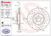 2X Brembo 09.A728.1X Bremsscheibe FüR Ford Volvo