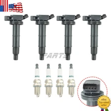 4X Ignition Coil + 4X Spark Plug Set for 2002-2011 Toyota Camry 2.4L UF333 UF494