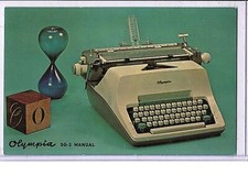Cartolina Pubblicitaria - Cromo Retrò - Macchina da scrivere manuale Olympia S63