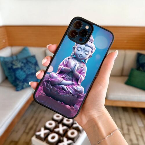 Anti-drop Cover For iPhone 14 15 11 12 13 X XS XR Max Buddha statue blue - Afbeelding 1 van 200