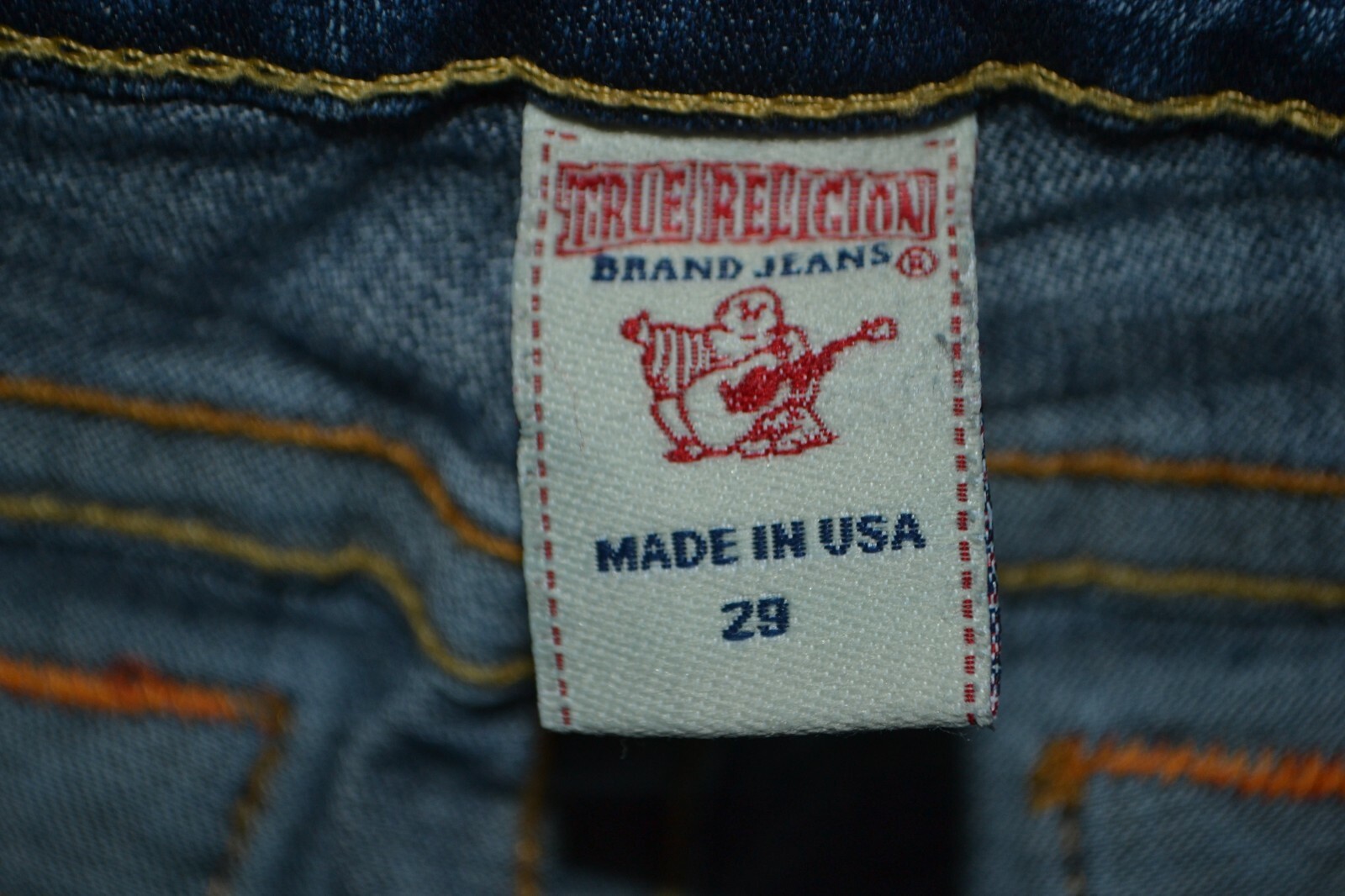 True Religion Women's Stella Skinny No Pocket Flaps Blue Denim Jeans Sz 29x33 thumbnail 9