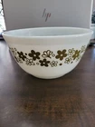 PYREX VTG 402 CRAZY DAISY SPRING BLOSSOM WHITE GREEN FLOWERS 1.5QT MIXING BOWL