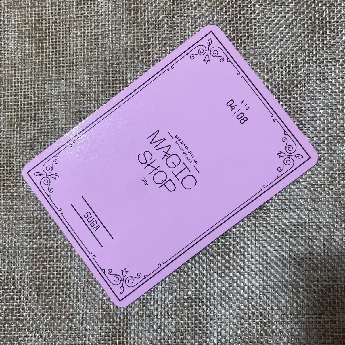BTS SUGA 4/8 [MAGIC SHOP Fan Meeting Japan] Official Mini