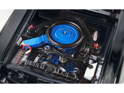 1968 SHELBY GT500 KR CONVERTIBLE BLACK 1/18 DIECAST MODEL CAR BY