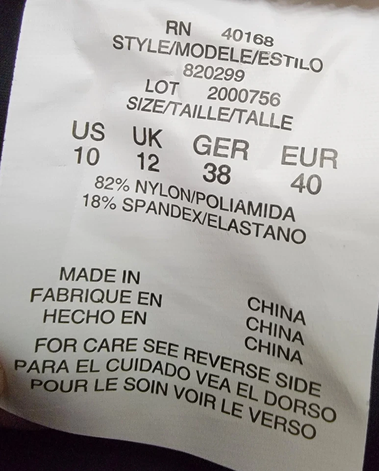 Falda de baño Caribbean Joe para mujer talla 10 negra NUEVA Foto 2 de 4