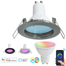 Faretto con lampada SMART Alexa Google incasso 6cm luce LED 5W WiFi GU10 RGB CCT