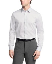 Calvin Klein Steel, Men's Slim Fit Dress Shirt - Blue Multi, 15.5 34/35US