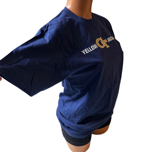 Women's Navy Blue Georgia Tech Yellow Jackets T-Shirt S Small UGA Rivalry Week - Picture 4 of 8