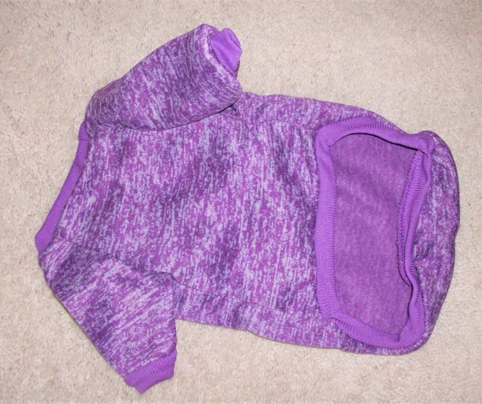 DOG or PUPPY 针织毛衣外套 尺寸 M 15 英寸长 X 8 英寸 宽紫色 - 全新带标签 — 第 4/4 张图片