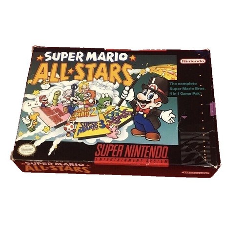 Super Mario All-Stars - Box Only - Super Nintendo Snes - Authentic