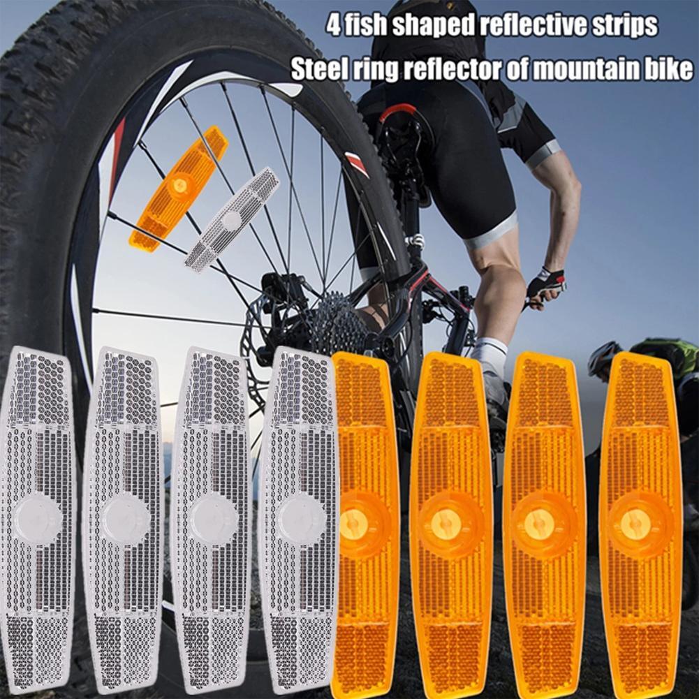 Wheel Light Reflector For Cycle 4Pcs Bicycle Wheel Spoke Safety