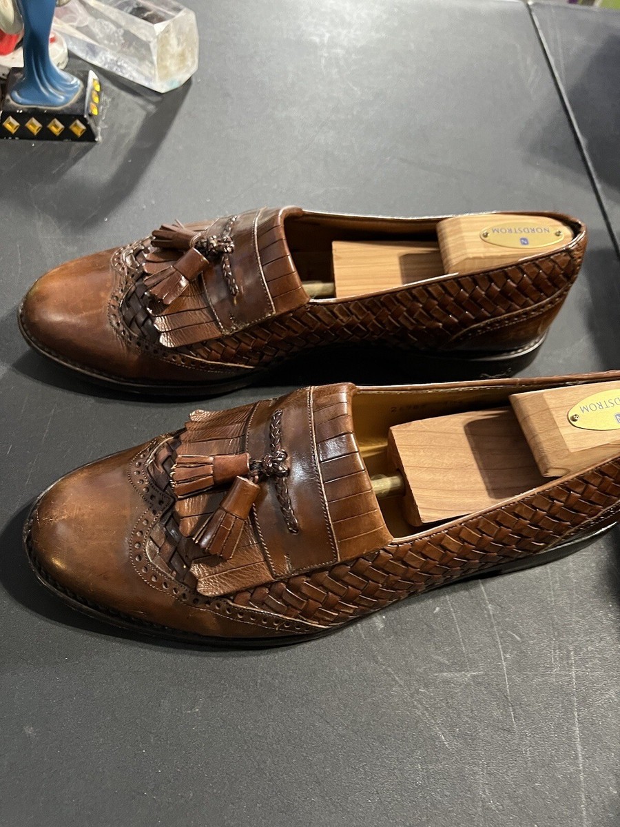 Mezlan Santander Loafers Mens Size 10.5 Brown Leather Tassel  display picture 2