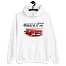 58 Chevy Belair Coupe Red Unisex Hoodie