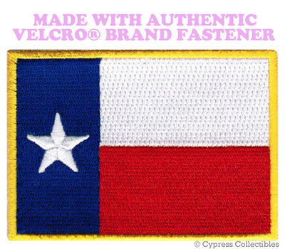 TEXAS STATE FLAG PATCH EMBROIDERED TX SYMBOL APPLIQUE w/ VELCRO  Brand Fastener