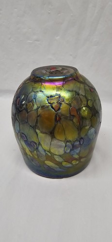 Blown Glass Tiffany Style Cup Iridescent / Art Glass Cup - Picture 7 of 24
