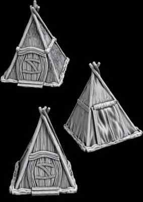 3D-Druck Modelle: ''Small Viking Huts - 3D PRINTABLE''