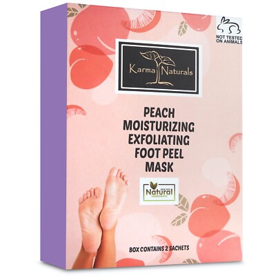 Foot Peel Mask 2 Pack  For Dry Cracked Feet, Remove Dead Skin & Calluses