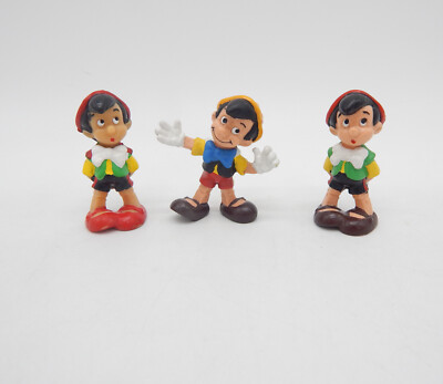 Pinocchio Bullyland Bully Figuren 3 Stück ca. 5 cm Disney 80er Vintage RETRO RAR