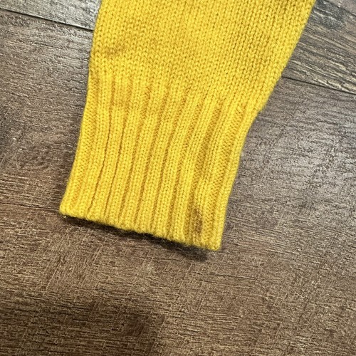 Vintage 70s Alfredo Boys Sweater Size 5 Bright Yellow Red Blue Stop Pullover - Picture 7 of 7