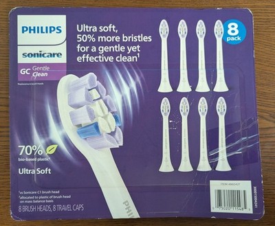 1-8PK PHILLIPS GC GENTLE CLEAN REPLACEMENT BRUSH HEADS *MUST SEE DESCRIPTION