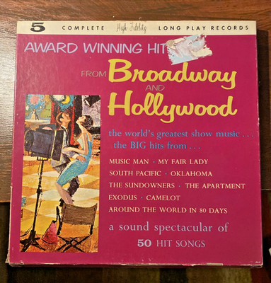Award Winning Hit 5 Complete Records From Broadway & Hollywood 50 Hit Songs