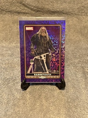 2025 Topps Chrome Deadpool- Marvel- Purple Mini Diamonds /250- #41 Sabretooth