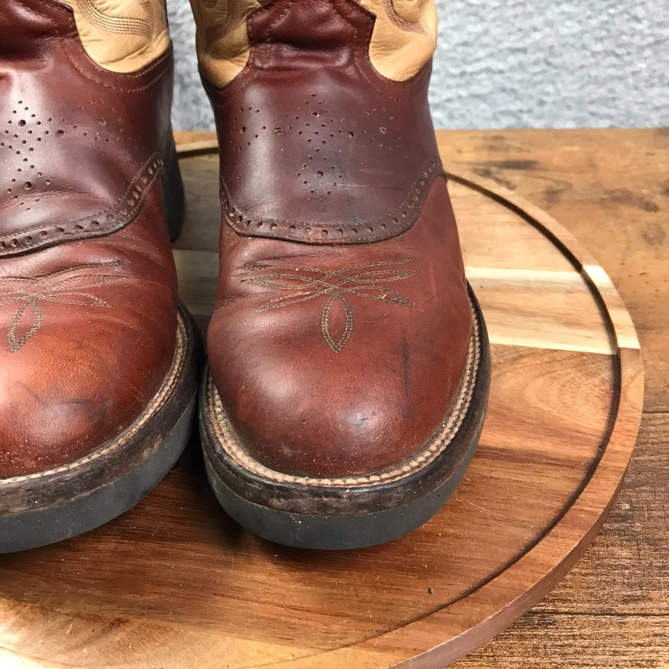 Botas occidentales Tony Lama Stockman para hombre 7D Sunset Renegade con silla de montar Vamp CS458 Foto 3 de 4